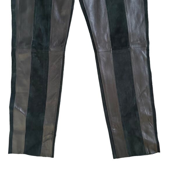 FRAME Paneled 100% Suede & Leather Belted Pants Women’s 26 x28 - Picture 3 of 15